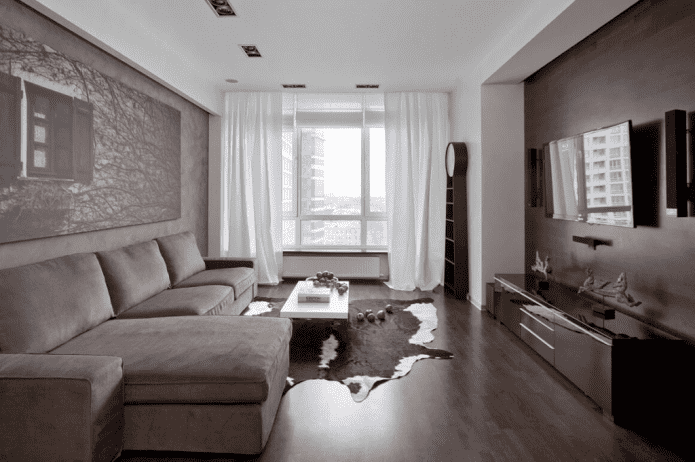 Innenansicht einer Dreizimmerwohnung Wohnung 100 Quadratmeter