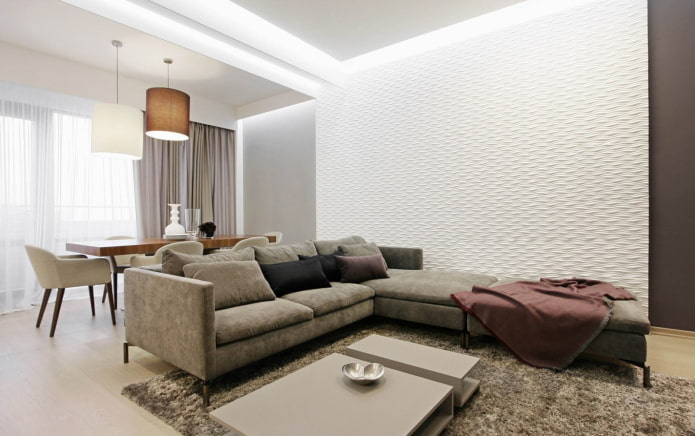 Innenarchitektur einer 100 Quadratmeter großen Wohnung