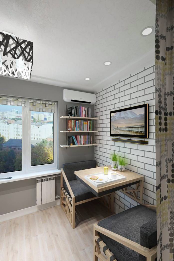 Innenansicht der 14 m² großen Wohnung.