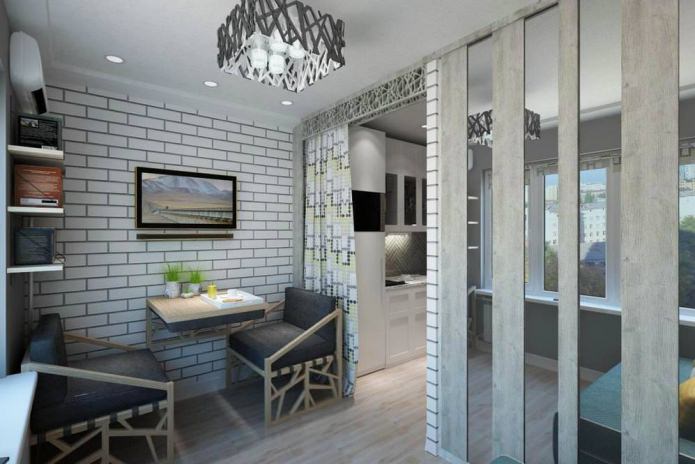 Foto des Innenraums des Studios von 14 m²