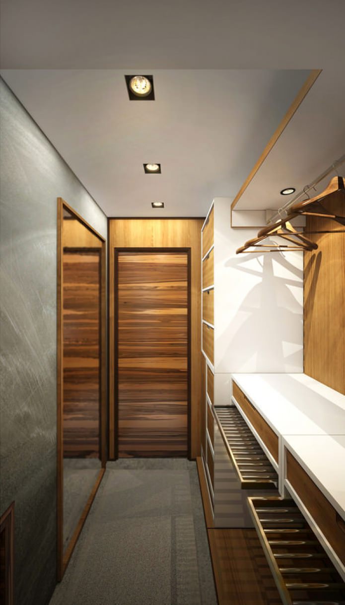 Ankleidezimmer im Design einer kleinen Wohnung von 15 m².
