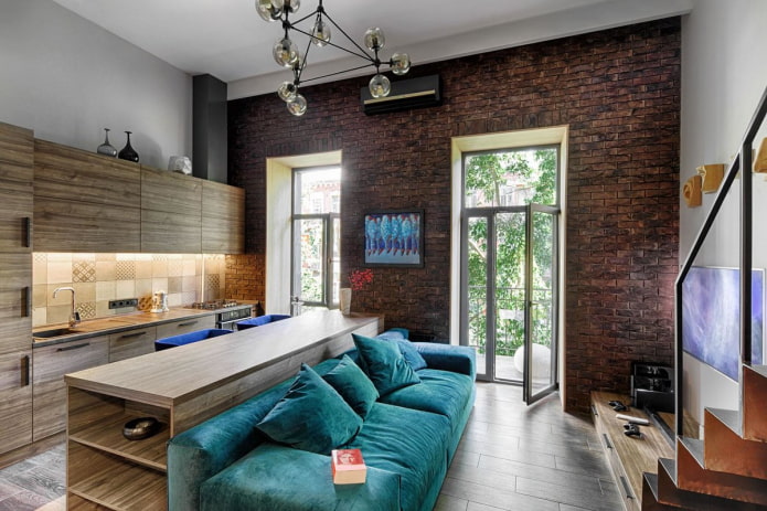 35 Quadratmeter große Wohnung im Loft-Stil