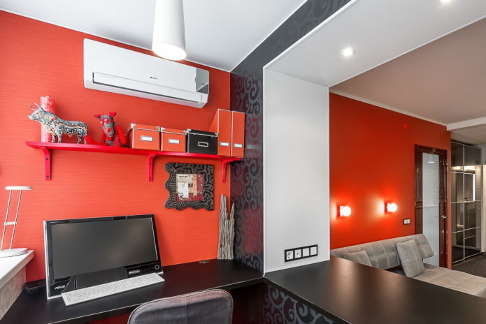 Arbeitsplatzgestaltung in einer 36 Quadratmeter großen Wohnung