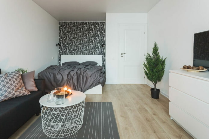 Grundriss einer 36 Quadratmeter großen Wohnung