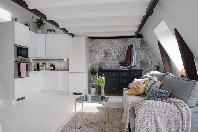 Grundriss einer 36 Quadratmeter großen Wohnung