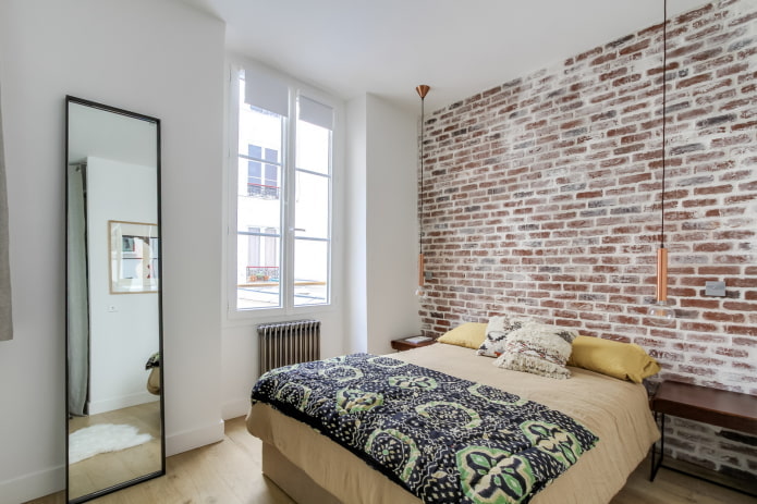 Innenansicht einer 36 Quadratmeter großen Wohnung im Loft-Stil