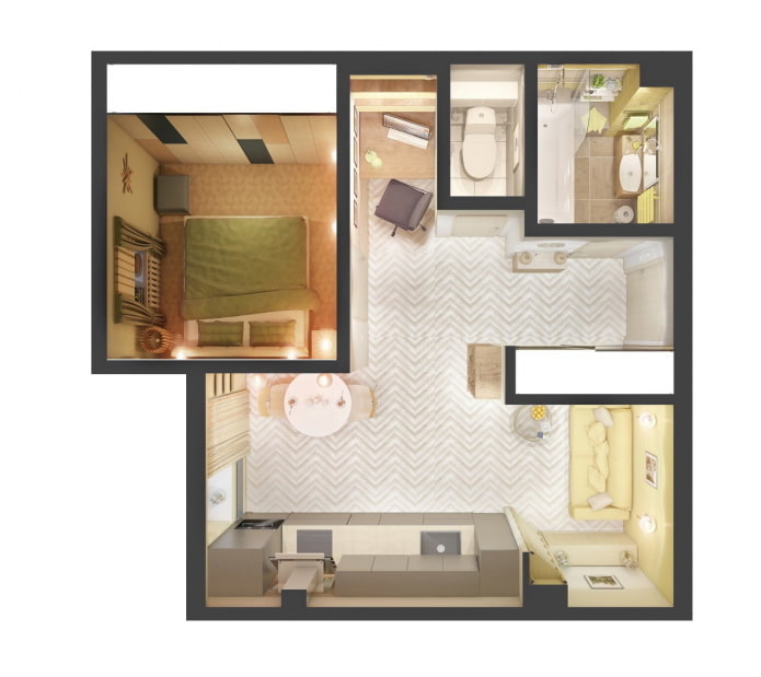 Wohnung im Euro-Stil 37 qm