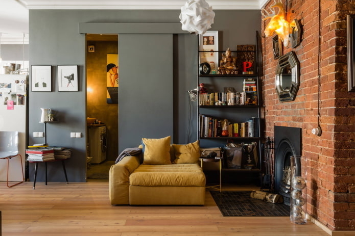 Wohnzimmer im Loft-Stil