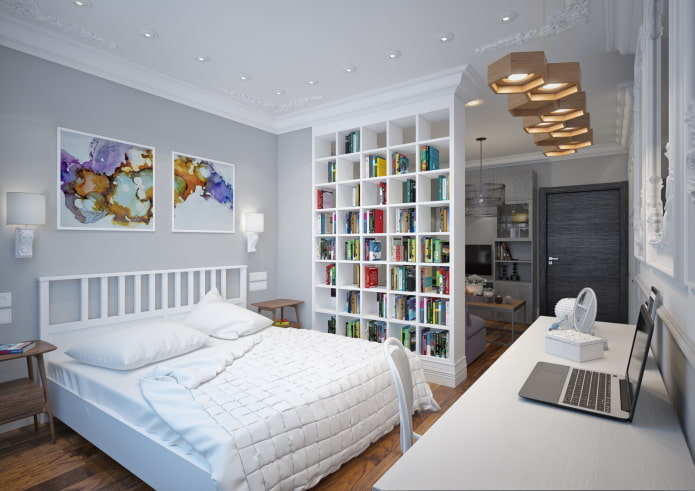 Innenansicht einer 40 m² großen Einzimmerwohnung