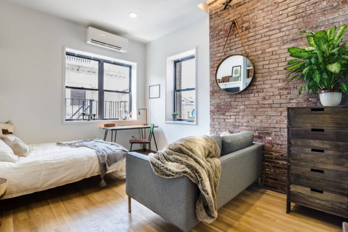 40 Quadratmeter große Wohnung im Loft-Stil