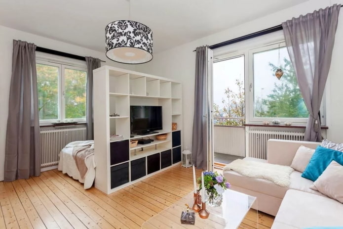 Zonierung einer 40 Quadratmeter großen Wohnung