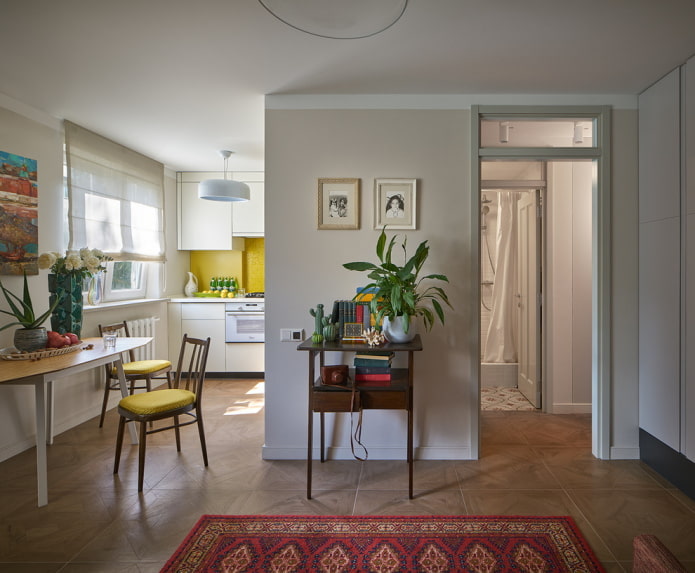 Von einer Zweizimmerwohnung zu einer Zweizimmerwohnung im europäischen Stil