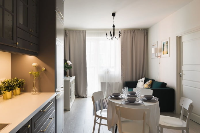 Wohnung im europäischen Stil im skandinavischen Stil