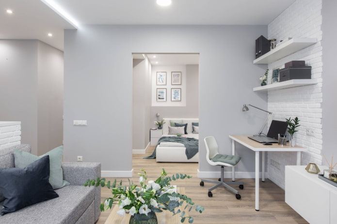 Wohnung im Euro-Stil mit Ziegelfliesen