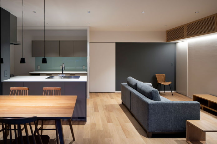 Studio im minimalistischen Stil