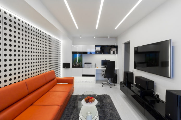 Hightech in einer Zweizimmerwohnung im europäischen Stil