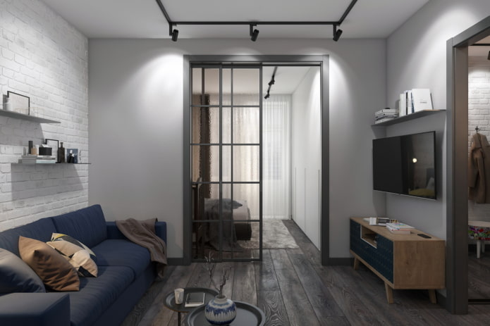 Innenansicht einer Zweizimmerwohnung von 10 Quadratmetern