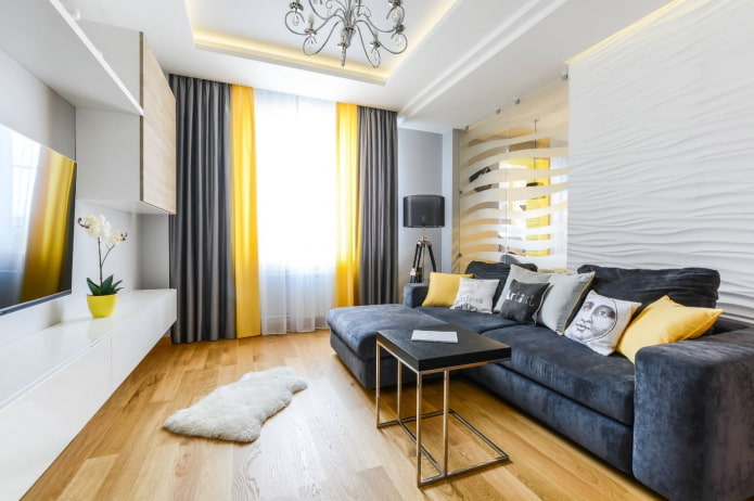 45 Quadratmeter Wohnungseinrichtung im modernen Stil
