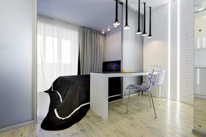Innenansicht eines Studio-Apartments von 45 Quadratmetern