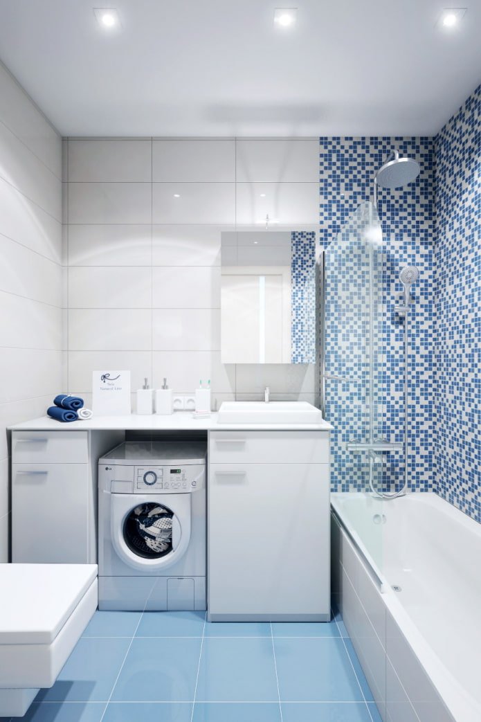 Badezimmer in einer 46 m² großen Zweizimmerwohnung