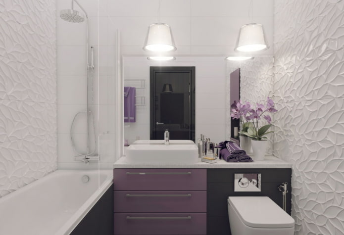 Badezimmer in einer 46 m² großen Wohnung