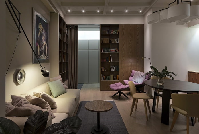 Innenansicht einer Zweizimmerwohnung mit 50 Quadratmetern