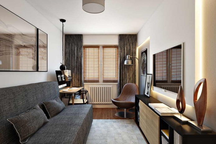 Innenansicht einer Zweizimmerwohnung mit 50 Quadratmetern