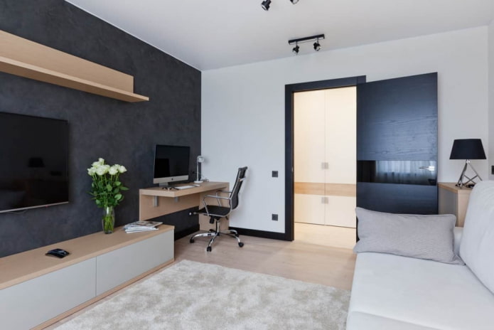 Innenansicht einer Zweizimmerwohnung von 50 Quadratmetern