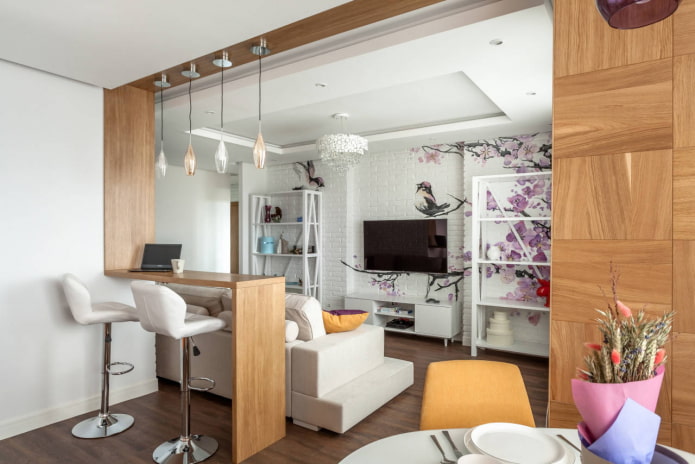 Wohnküche in einer 60 m² großen Wohnung
