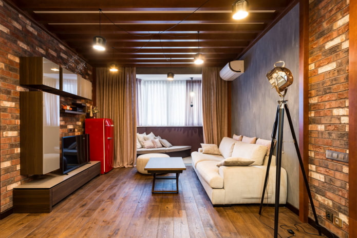 Wohnzimmer im Loft-Stil
