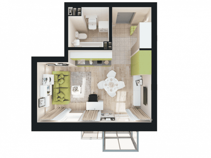 18 m² Wohnungsgrundrisse