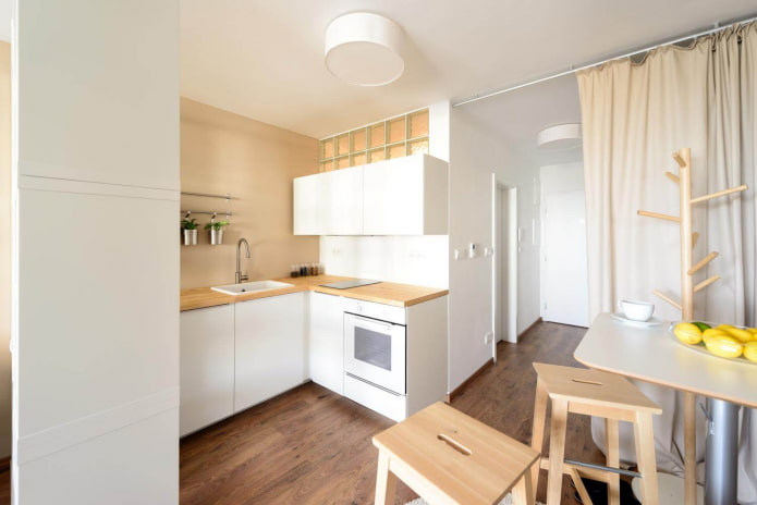 Gestaltung des Küchenbereichs in einem Studio-Apartment