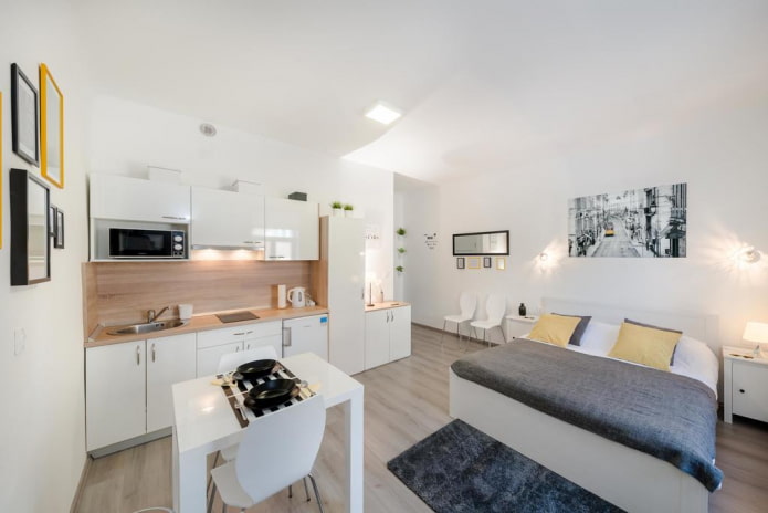 Farbschema eines Studio-Apartments