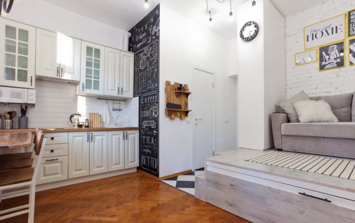 Gestaltung des Küchenbereichs in einem Studio-Apartment