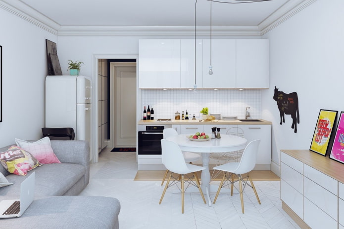 Gestaltung des Küchenbereichs in einem Studio-Apartment