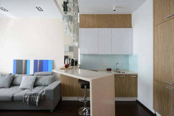 Gestaltung des Küchenbereichs im Studio-Apartment