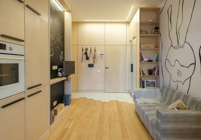 Farbschema eines Studio-Apartments