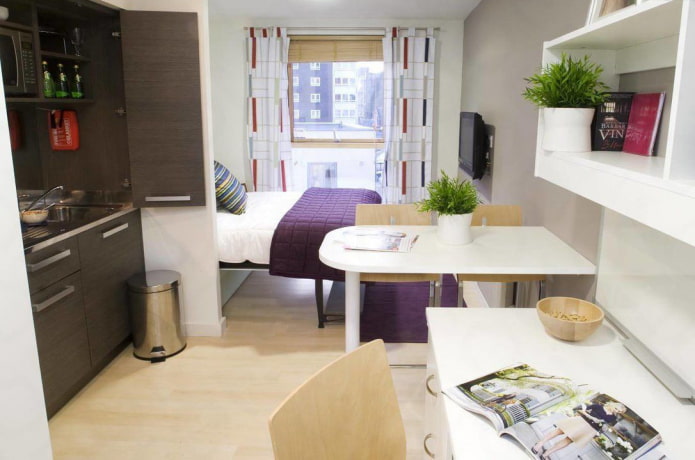 Grundriss eines Studio-Apartments von 20 m².