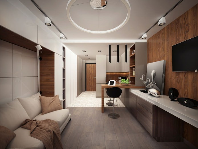 Studio-Apartment-Innenaufteilung