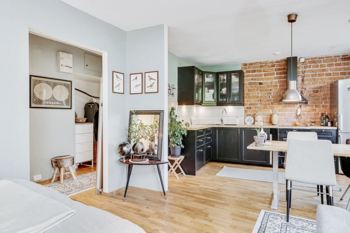 Innenarchitektur eines Studio-Apartments