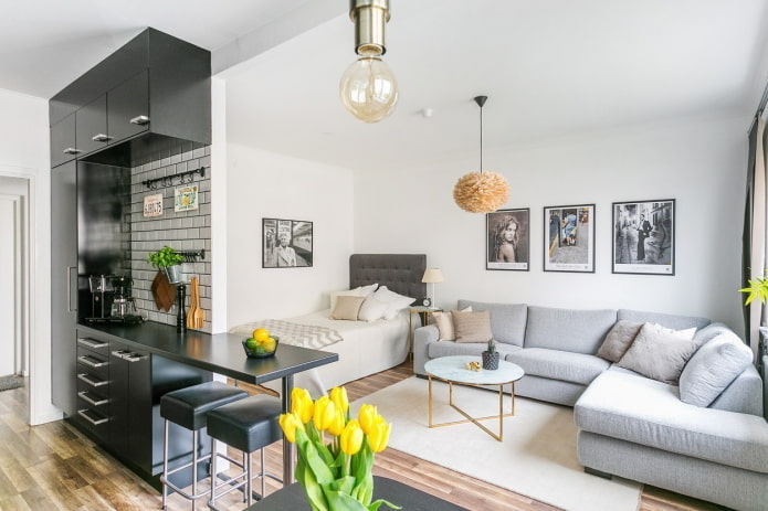 Innenarchitektur eines Studio-Apartments