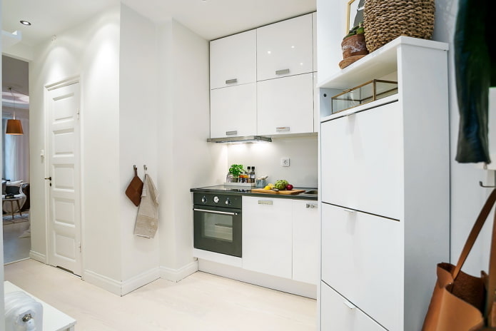 Küche im Inneren eines Studio-Apartments