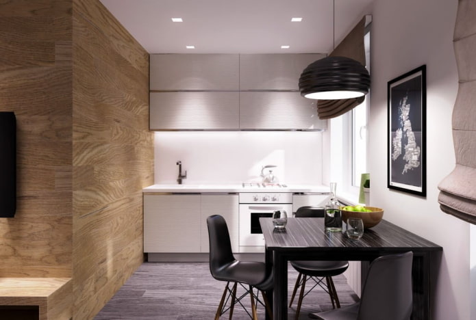 Küche im Inneren eines Studio-Apartments