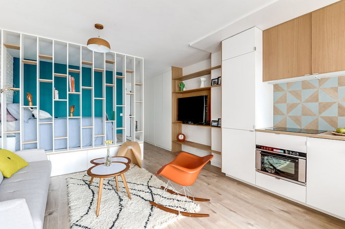 Innenarchitektur eines Studio-Apartments