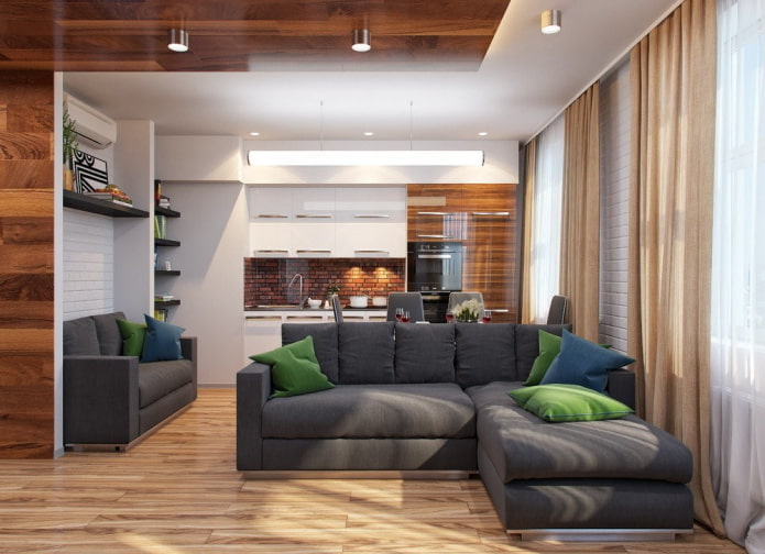 Grundriss eines Studio-Apartments 