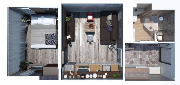 30 qm Studio Grundrisse