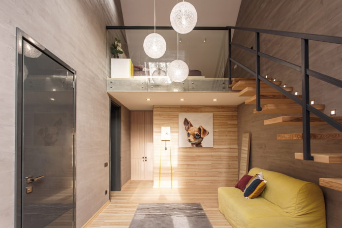 Innenraumgestaltung eines Studio-Apartments