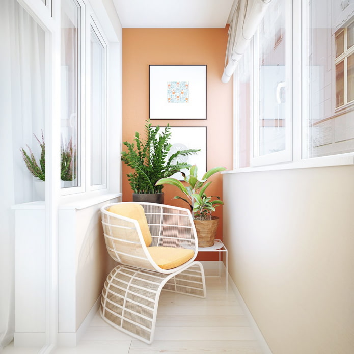 Balkon im Stil des Minimalismus