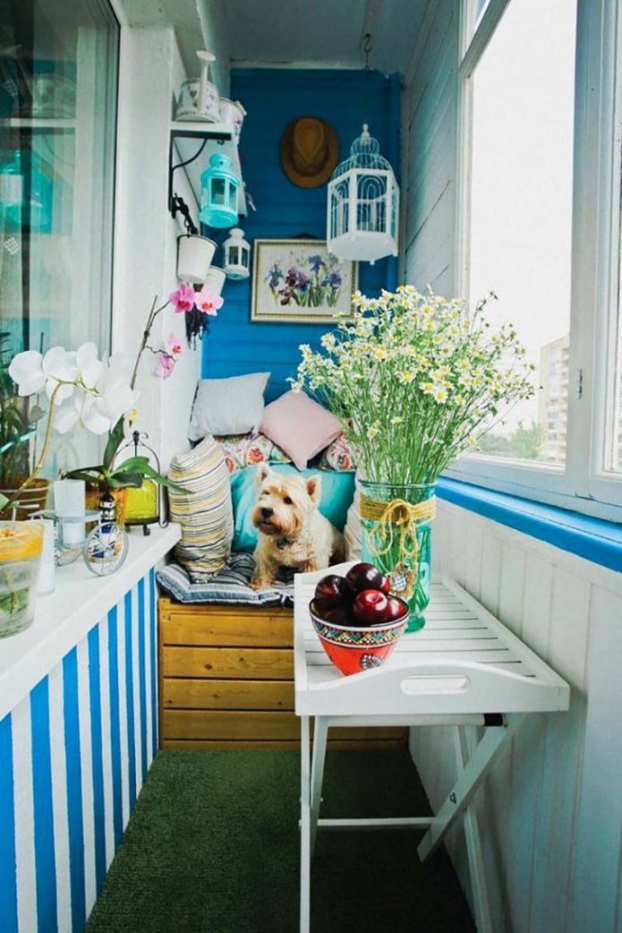 helles Balkon-Interieur