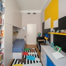Innenausstattung eines kleinen Kinderzimmers: Auswahl einer Farbe, Stil, Verarbeitung und Möbel (70 Fotos)-21